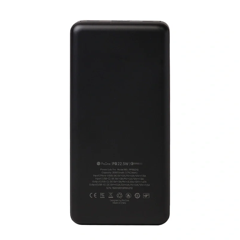 پاوربانک 20000 پرووان Power Lab Pro PPB5212 ـ مشکی تصویر 2