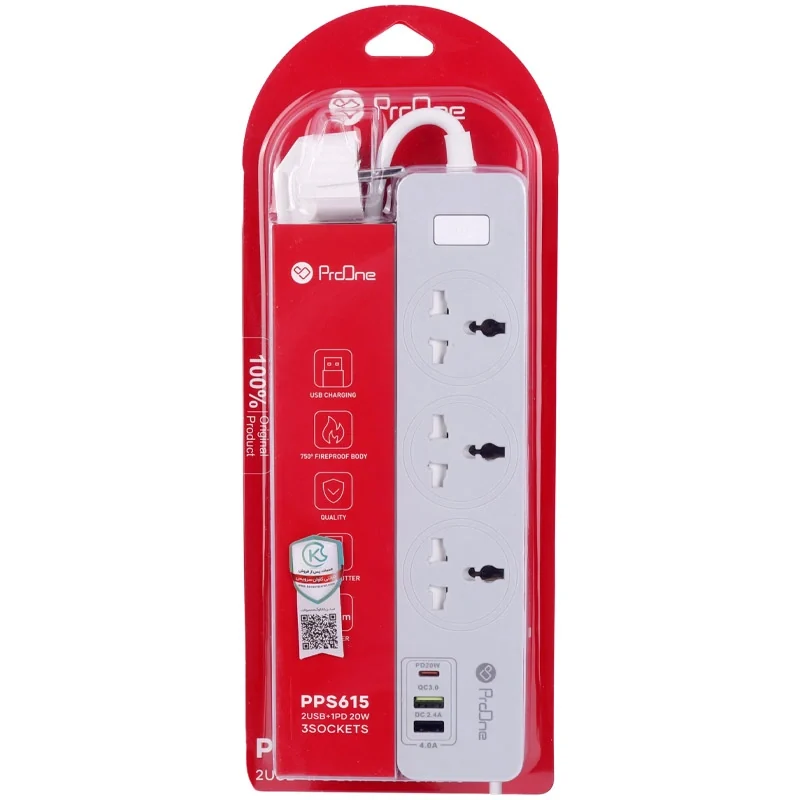 چندراهی برق پرووان PPS615 ـ سفید تصویر 4